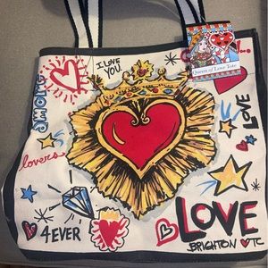 Brighton tote with matching makeup pouches. NWT.